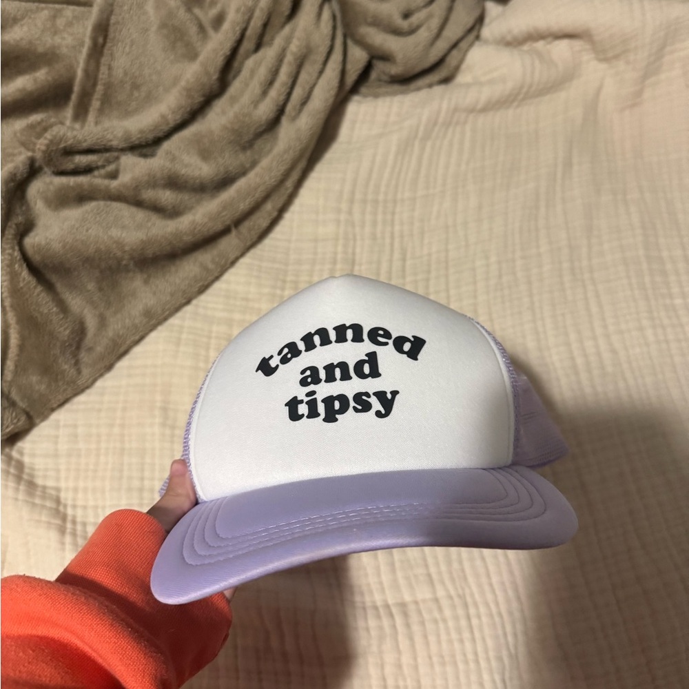 Purple and White Trucker Hat